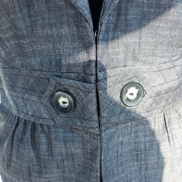 NWT Byer Caifornia Short Sleeve Hook&Eye Closure Grey Medium Fully Lined Blazer - Picture 6 of 13